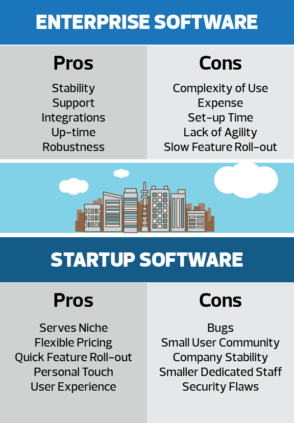 enterprise vs startup software